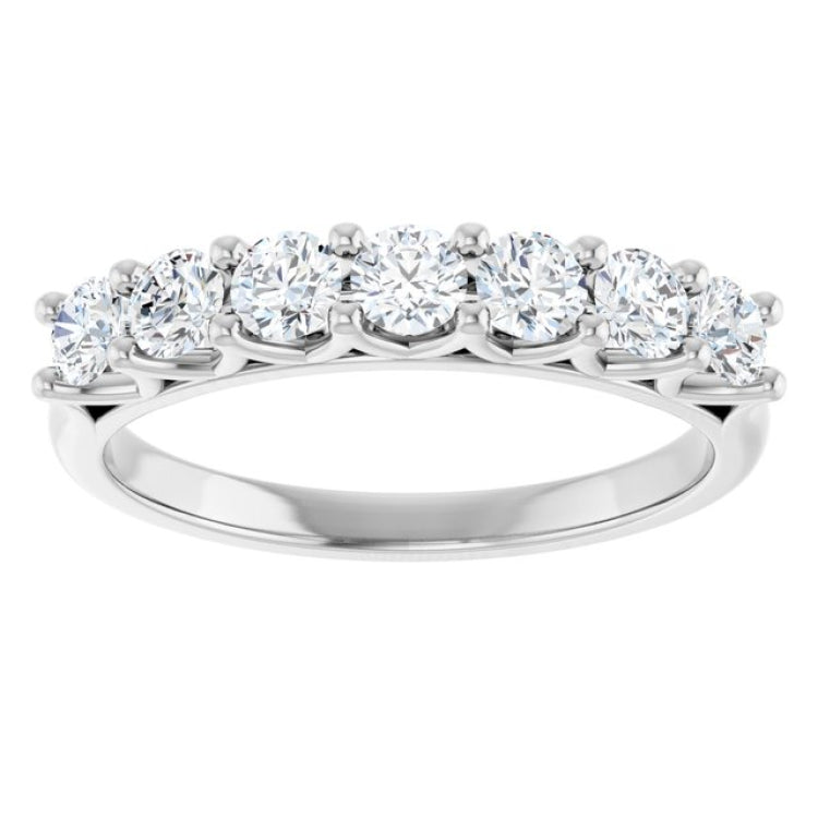 14K White 3/8 CTW Lab-Grown Diamond Anniversary Band