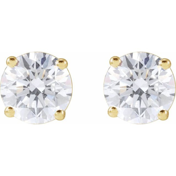 14K Yellow Gold 4 CTW Lab-Grown Diamond Earrings