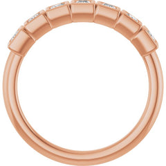 14K Rose 1/3 CTW Lab-Grown Diamond  Anniversary Band