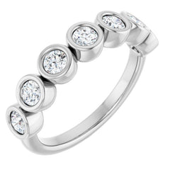 Platinum 5/8 CTW Lab-Grown Diamond  Anniversary Band