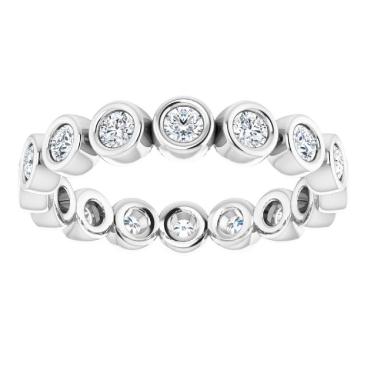 14K White 1/2 CTW Lab-Grown Diamond  Eternity Band Size 6