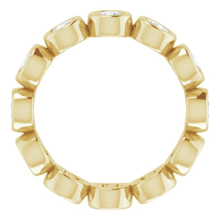 14K Yellow 1 1/6 CTW Lab-Grown Diamond  Eternity Band Size 6