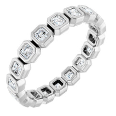 14K Rose 1/2 CTW Lab-Grown Diamond  Eternity Band Size 6.5