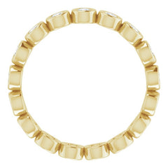 14K Yellow 1/2 CTW Lab-Grown Diamond  Eternity Band Size 6.5