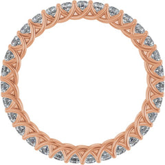 14K Rose 9/10 CTW Lab-Grown Diamond  Eternity Band