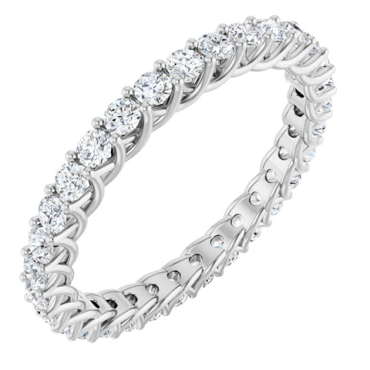 14K Rose 9/10 CTW Lab-Grown Diamond  Eternity Band
