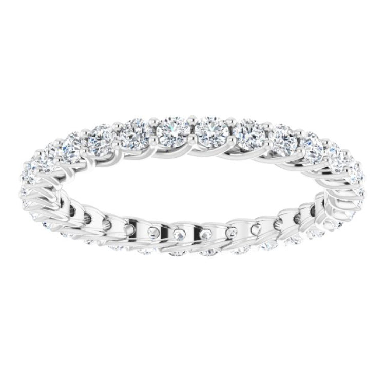 14K White 9/10 CTW Lab-Grown Diamond  Eternity Band
