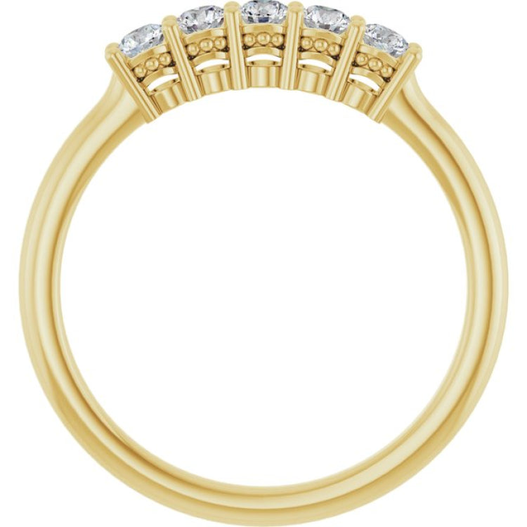 14K Yellow 1/3 CTW Lab-Grown Diamond  Anniversary Band