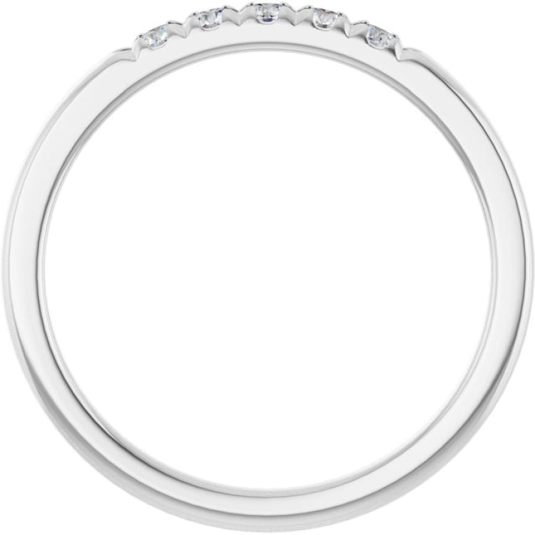 14K White 1/6 CTW Lab-Grown Diamond French-Set Anniversary Band