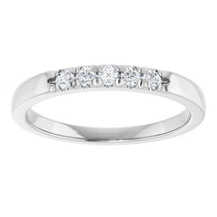 14K White 1/6 CTW Lab-Grown Diamond French-Set Anniversary Band
