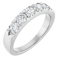 Platinum 3/4 CTW Lab-Grown Diamond French-Set Anniversary Band