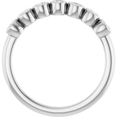 Platinum 2 mm Round 1/5 CTW Natural Diamond Anniversary Band