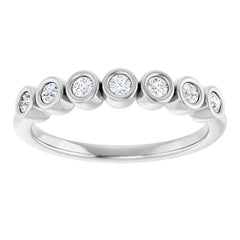 Platinum 2 mm Round 1/5 CTW Natural Diamond Anniversary Band