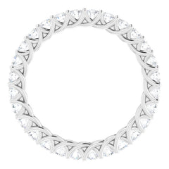 14K White 3/4 CTW Natural Diamond Eternity Band