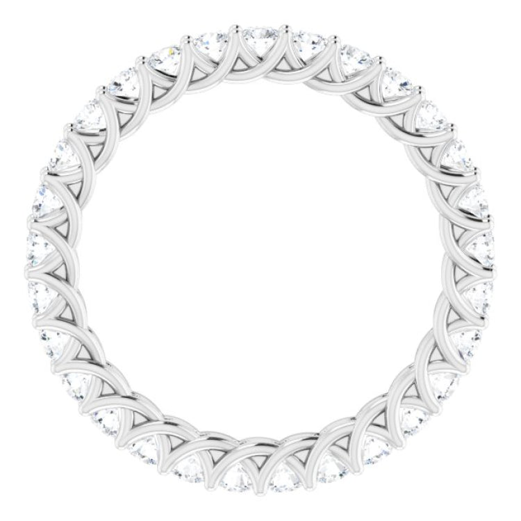 14K White 3/4 CTW Natural Diamond Eternity Band