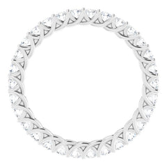 14K White 3/4 CTW Natural Diamond Eternity Band