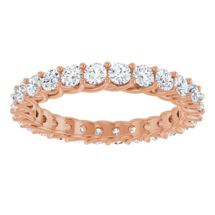 14K Rose 1 3/8 CTW Natural Diamond Eternity Band