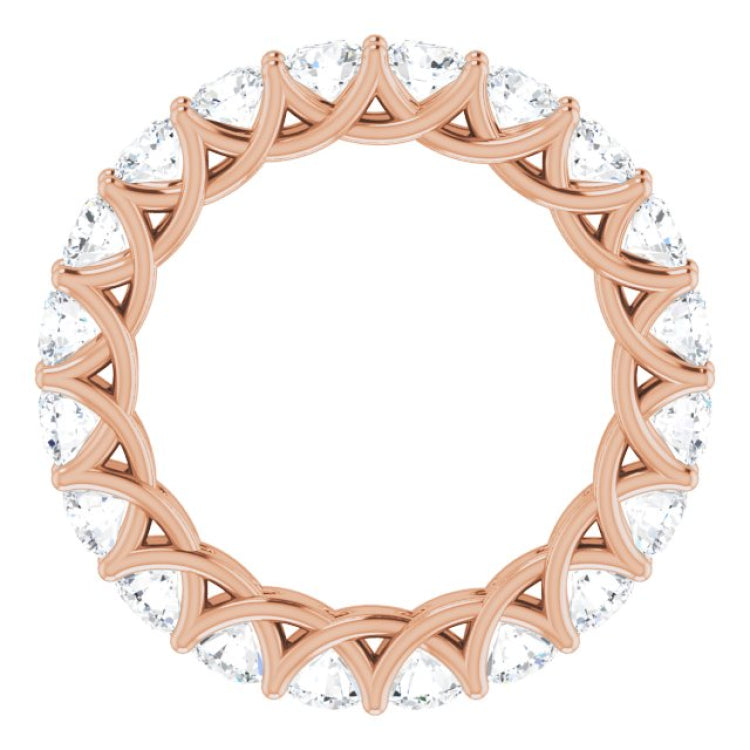 14K Rose 2 CTW Natural Diamond Eternity Band