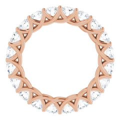 14K Rose 2 CTW Natural Diamond Eternity Band