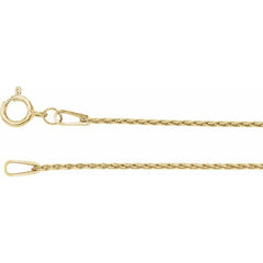 14K Yellow 1 mm Wheat 20" Chain