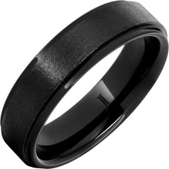 Black Diamond Ceramic Ring With Stone Finish