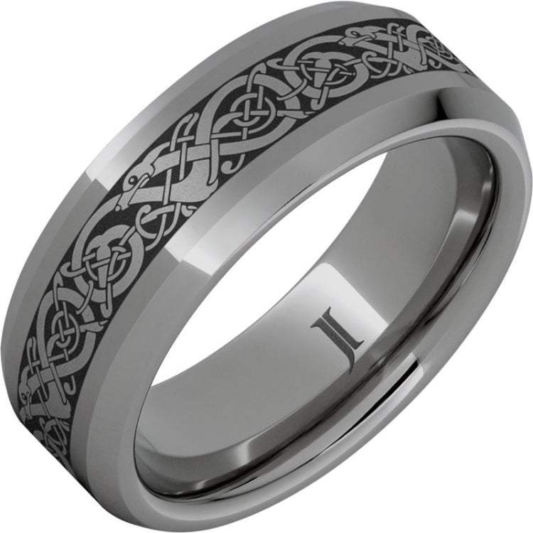 Rugged Tungsten High Country Ring With Stone Finish