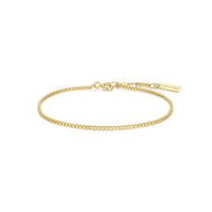 Gold Box Chain Bracelet