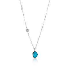 Silver Turquoise Pendant Necklace