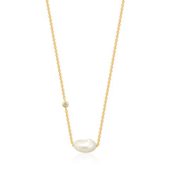 Gold Pearl Necklace