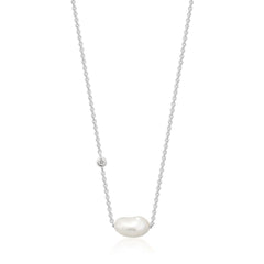 Silver Pearl Necklace