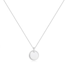 Silver Disc Pendant Necklace