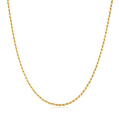 Gold Rope Twist Chain Necklace