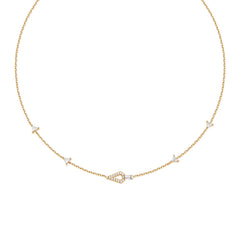Gold Geometric Satellite Necklace