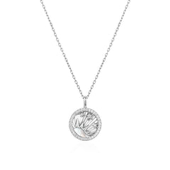 Silver Shiny Sun Star Necklace
