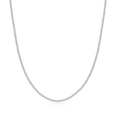 Silver Shiny Curb Necklace