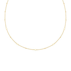 Gold Disc Station Necklace