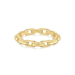 Gold Paper Clip Link Ring