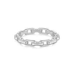 Silver Paper Clip Link Ring